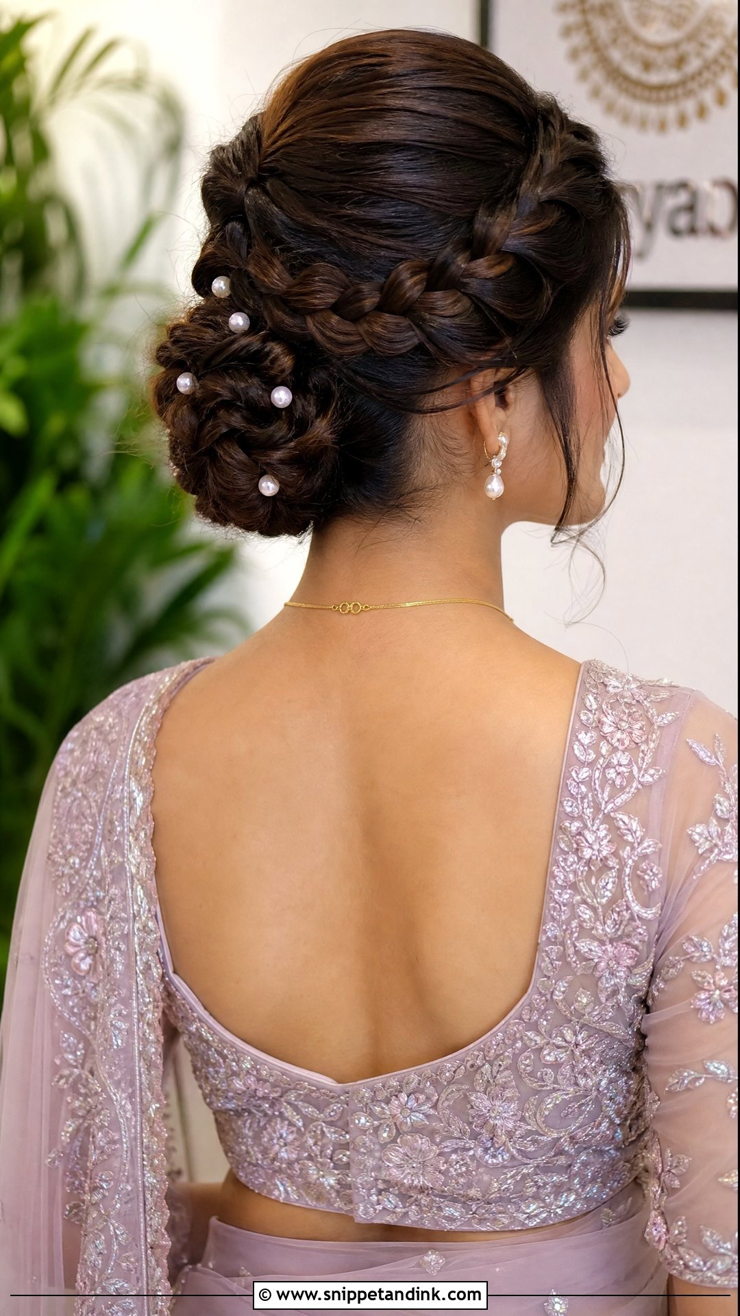French Braid Into Bun - Snippet and Ink - 25 Indian Wedding Hairstyle Ideas