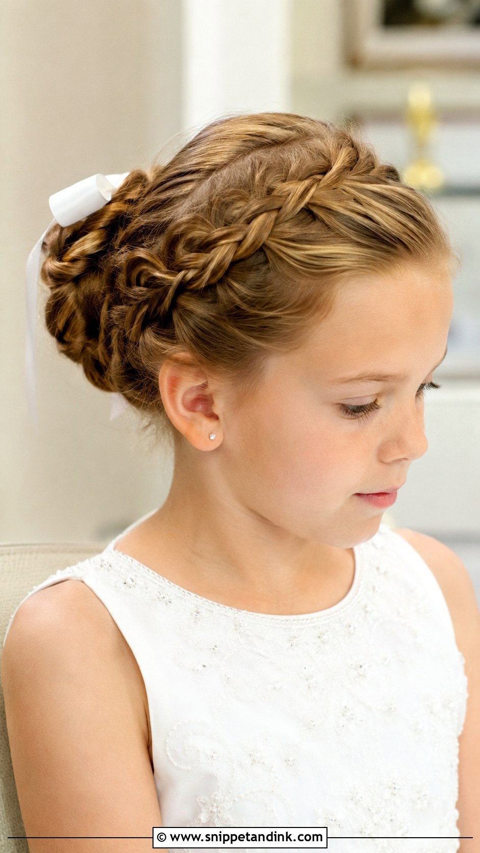 French Braid Into a Bun - Snippet and Ink - 25 Confirmation Hairstyles