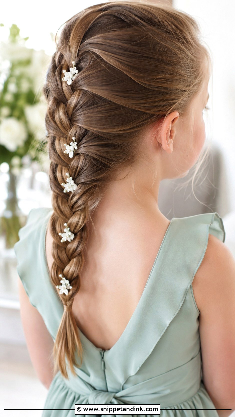 French Braid Jr Bridesmaid Hair - Snippet and Ink - 25 Jr Bridesmaid Hairstyles