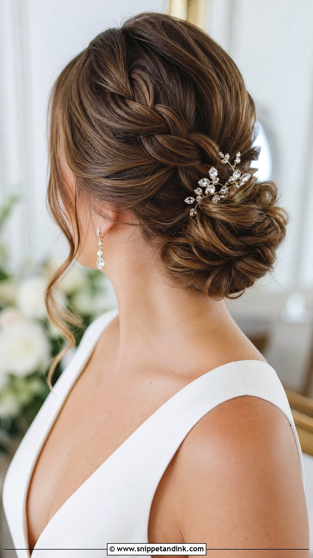 French Braid Low Bun Wedding Hair - Snippet and Ink - 15 French Braid Hairstyles for Wedding