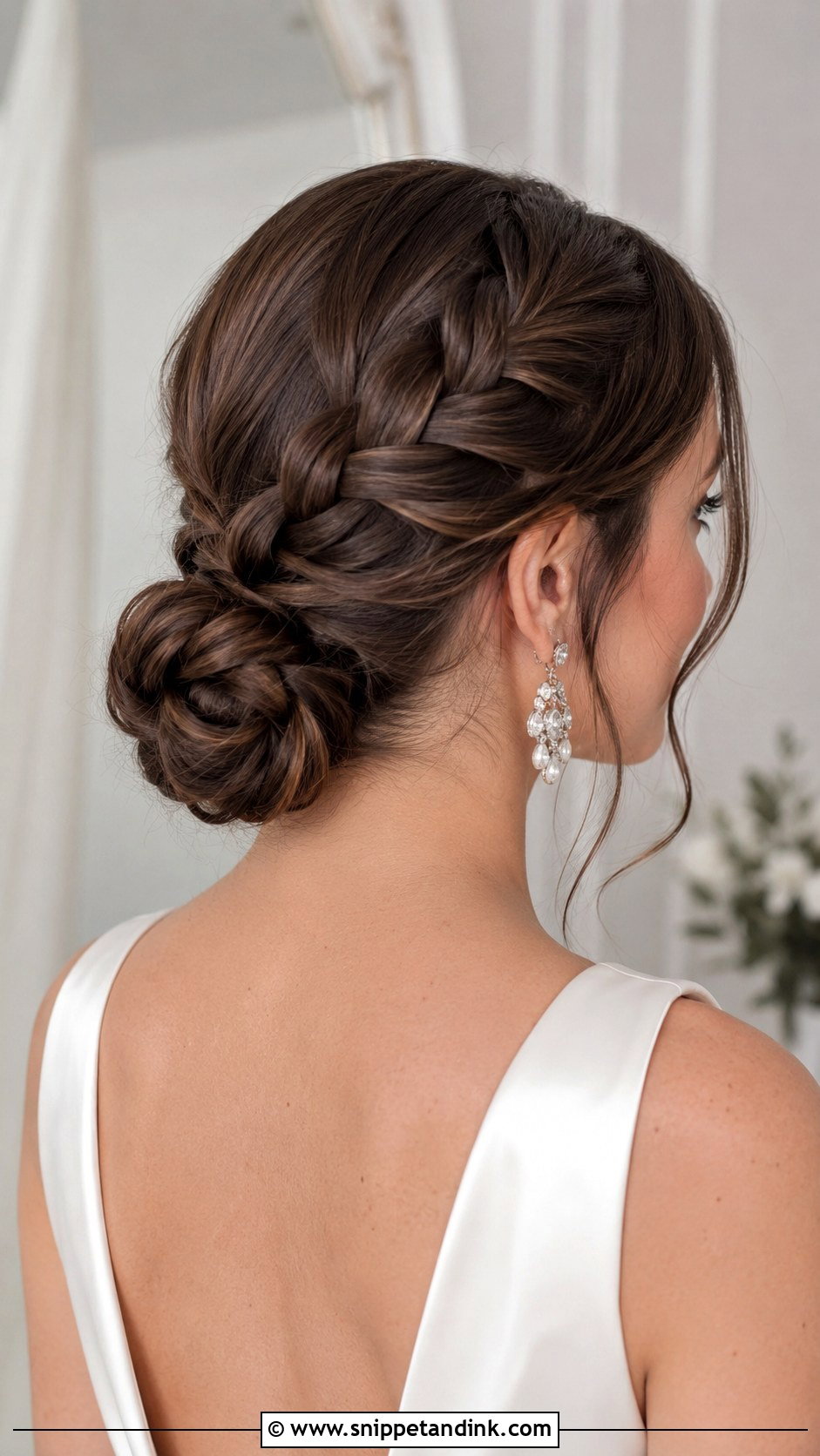 French Braid Low Bun - Snippet and Ink - 20 French Braid Wedding Hairstyles