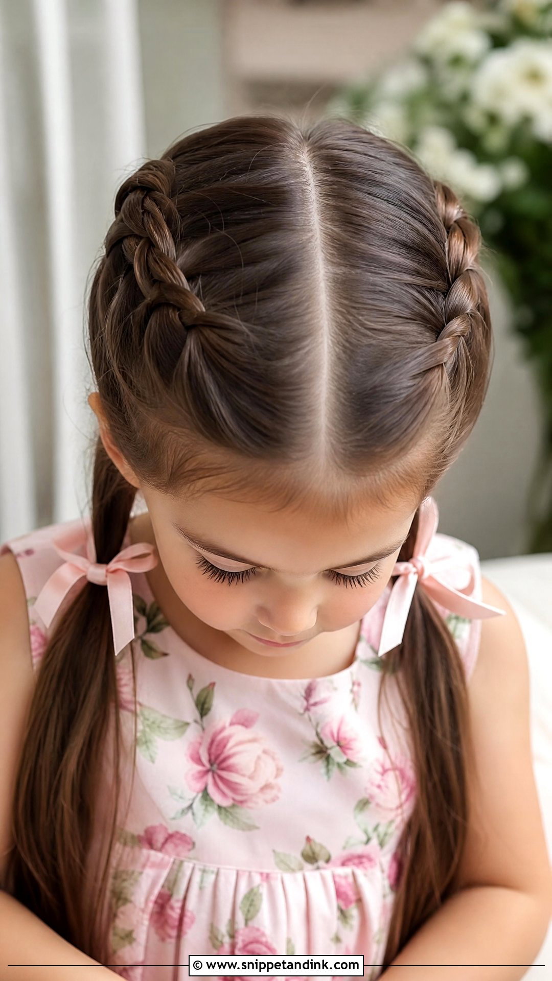 French Braid Pigtails - Snippet and Ink - 20 Wedding Hairstyles for Girls