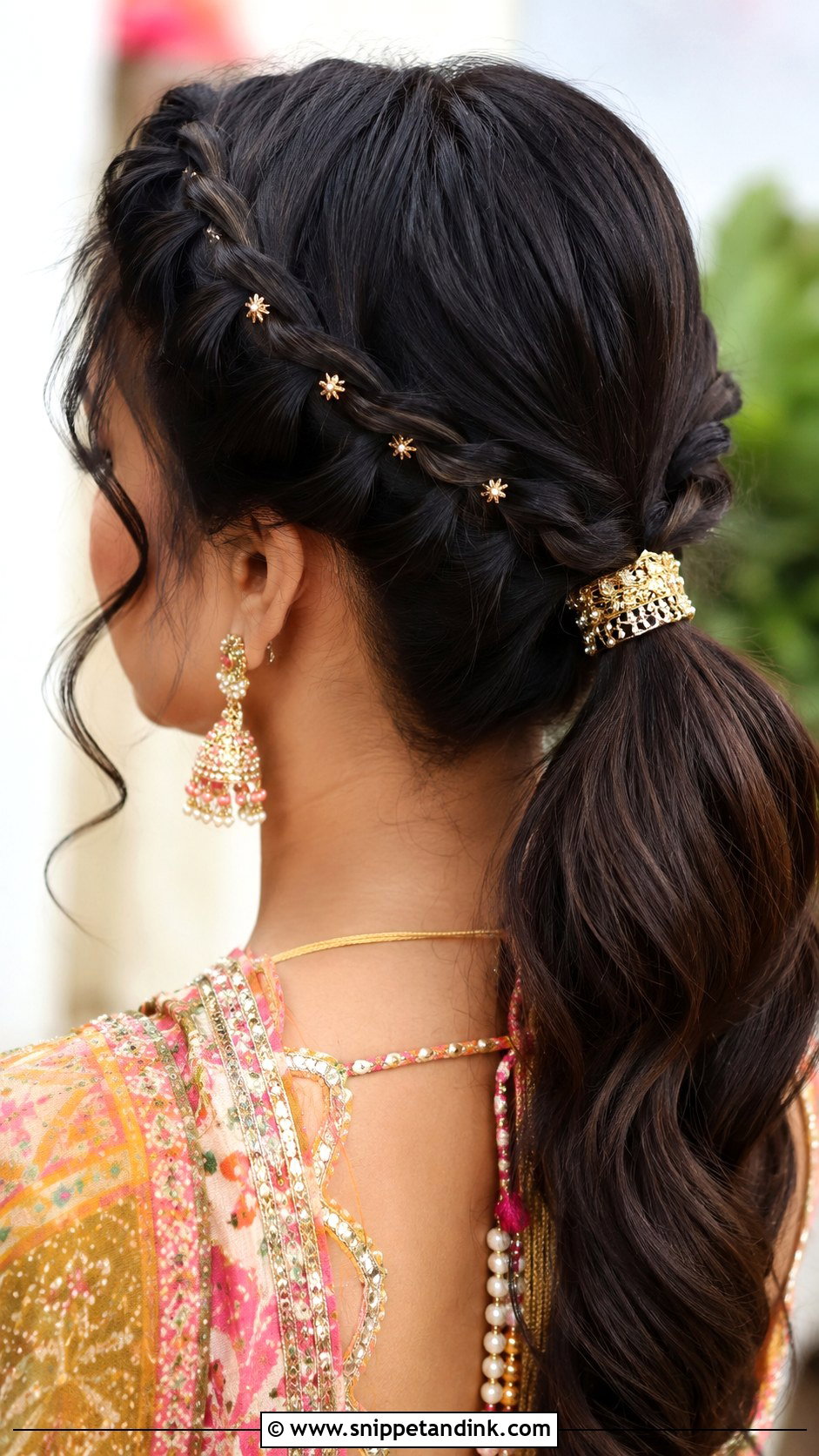 French Braid Ponytail - Snippet and Ink - 20 Indian Wedding Ponytail Hairstyles