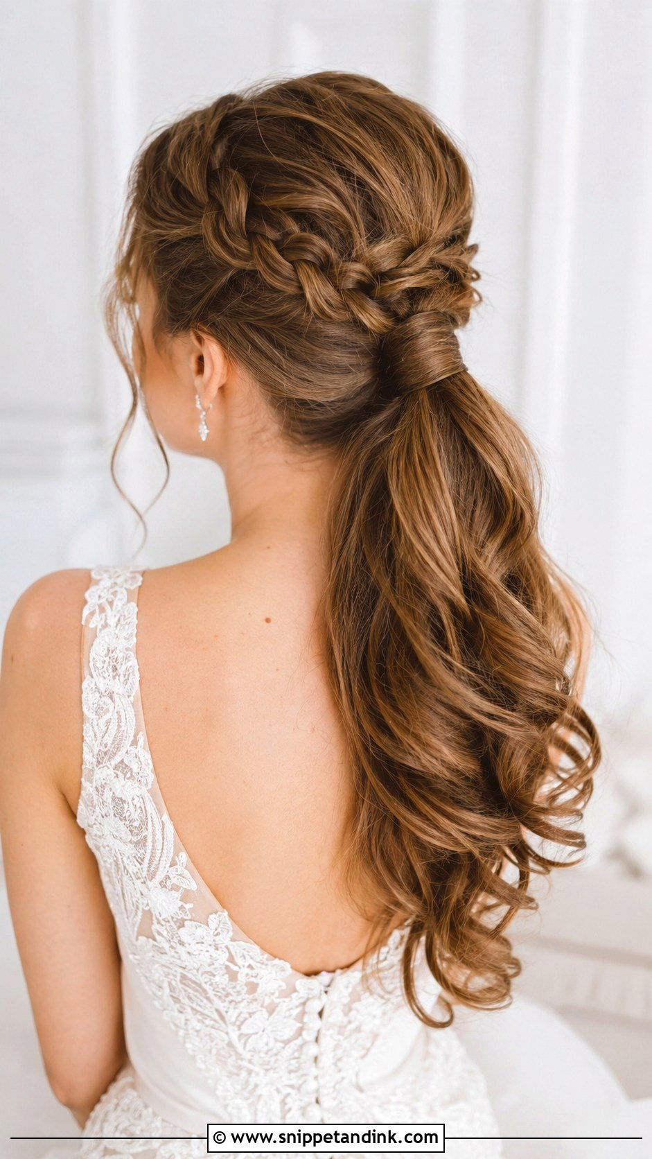 French Braid Ponytail - Snippet and Ink - 20 French Braid Wedding Hairstyles