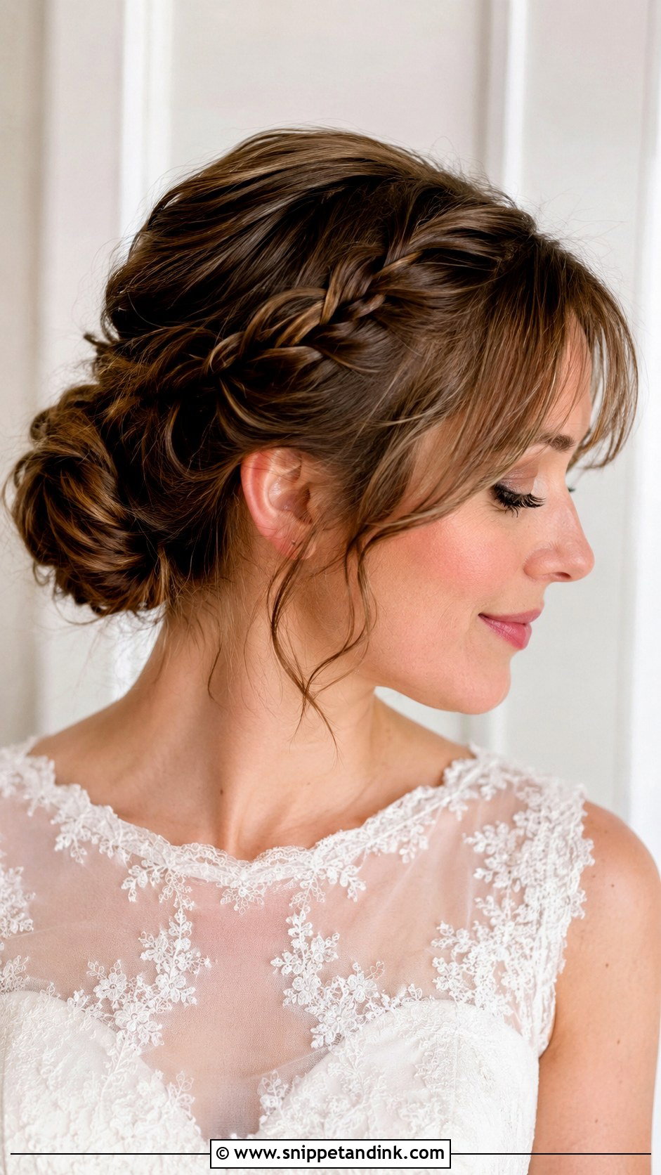 French Braid Updo - Snippet and Ink - 20 Sims 4 CC Wedding Hair Ideas