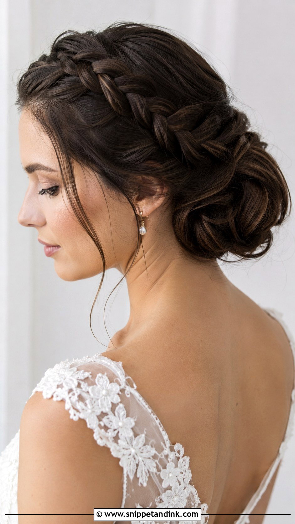 French Braid Updo - Snippet and Ink - 25 Braided Wedding Hair Ideas