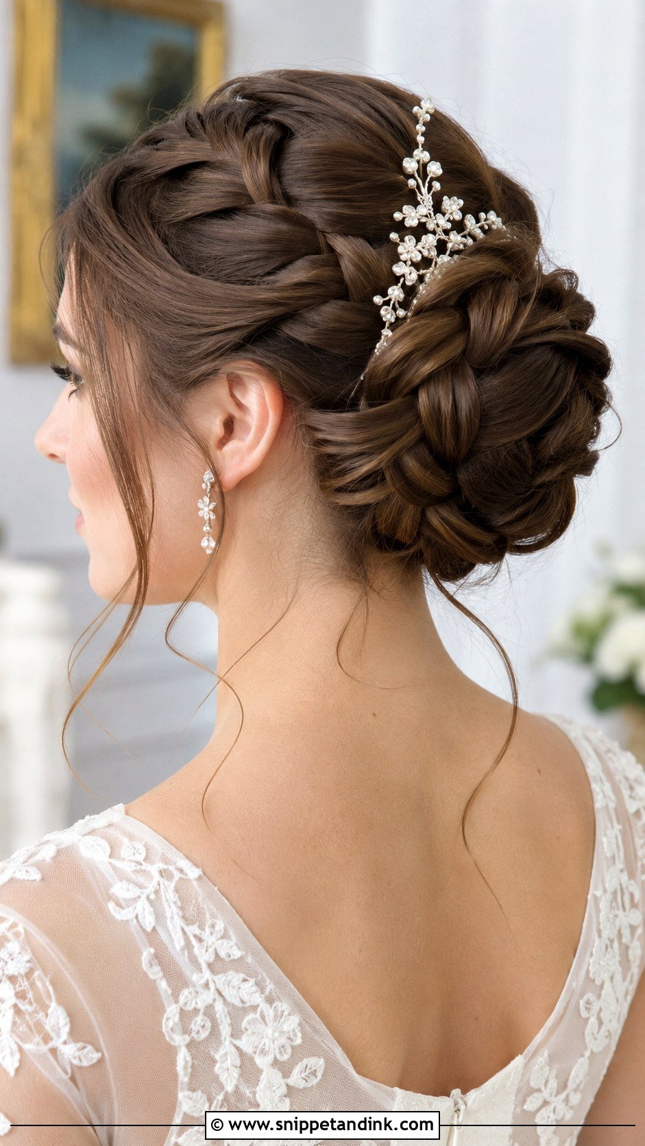 French Braid Updo for Brides - Snippet and Ink - 25 Bridal Braided Hairstyles