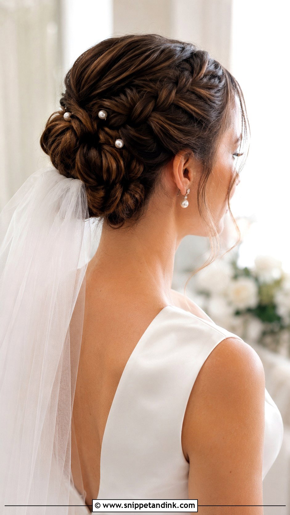 French Braid Updo for Brides - Snippet and Ink - 20 Wedding Braids for Long Hair