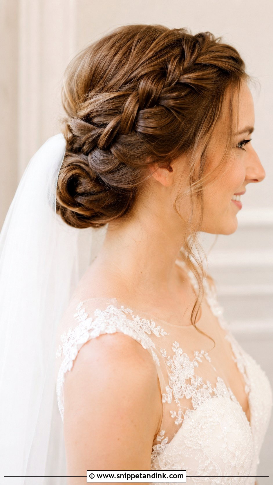 French Braid Updo for Long Hair - Snippet and Ink - 20 French Braid Wedding Hairstyles