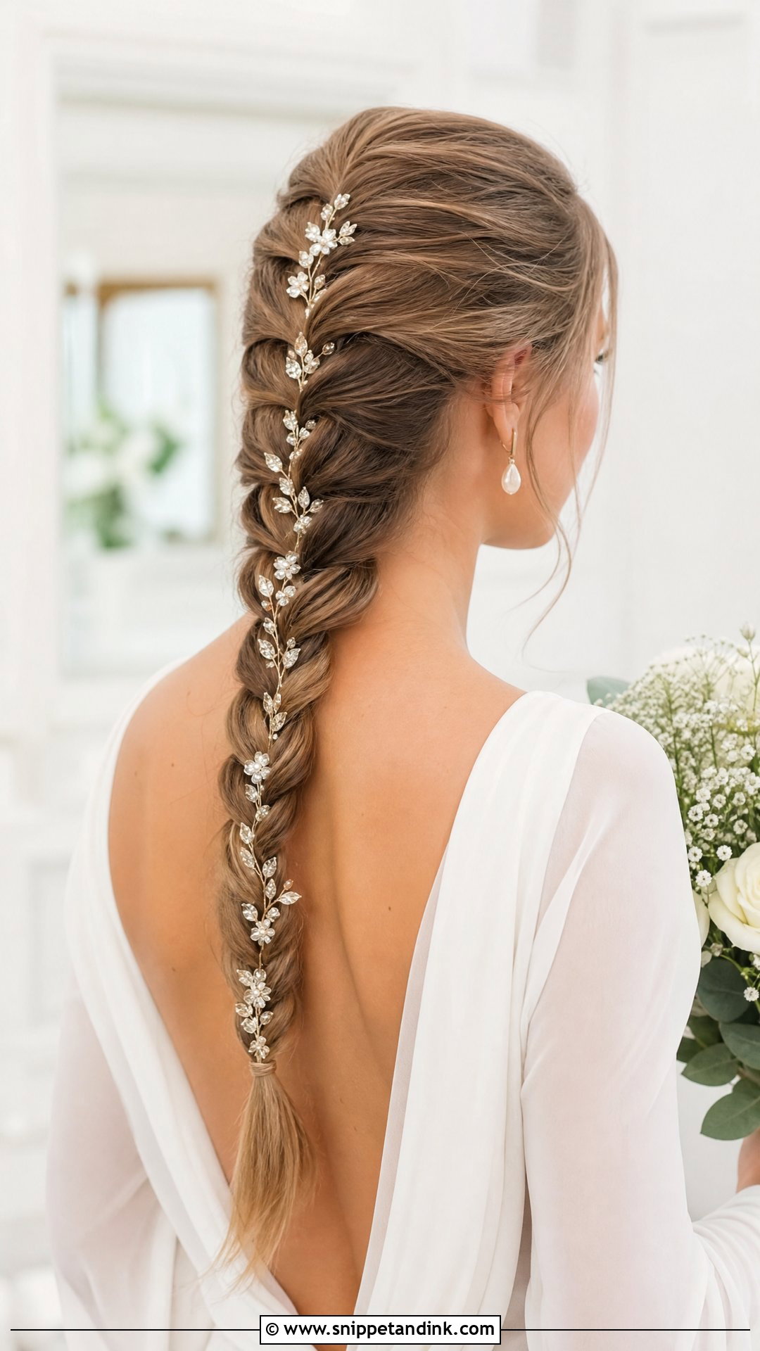 French Braid Wedding Hair - Snippet and Ink - 20 Bridal Hair Braids