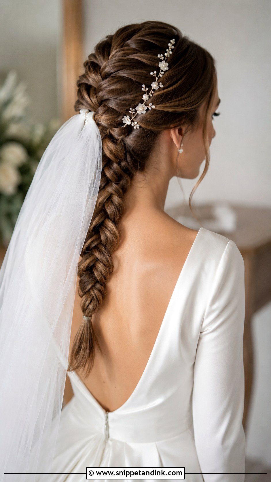 French Braid Wedding Hairstyle - Snippet and Ink - 25 Braided Wedding Hairstyles