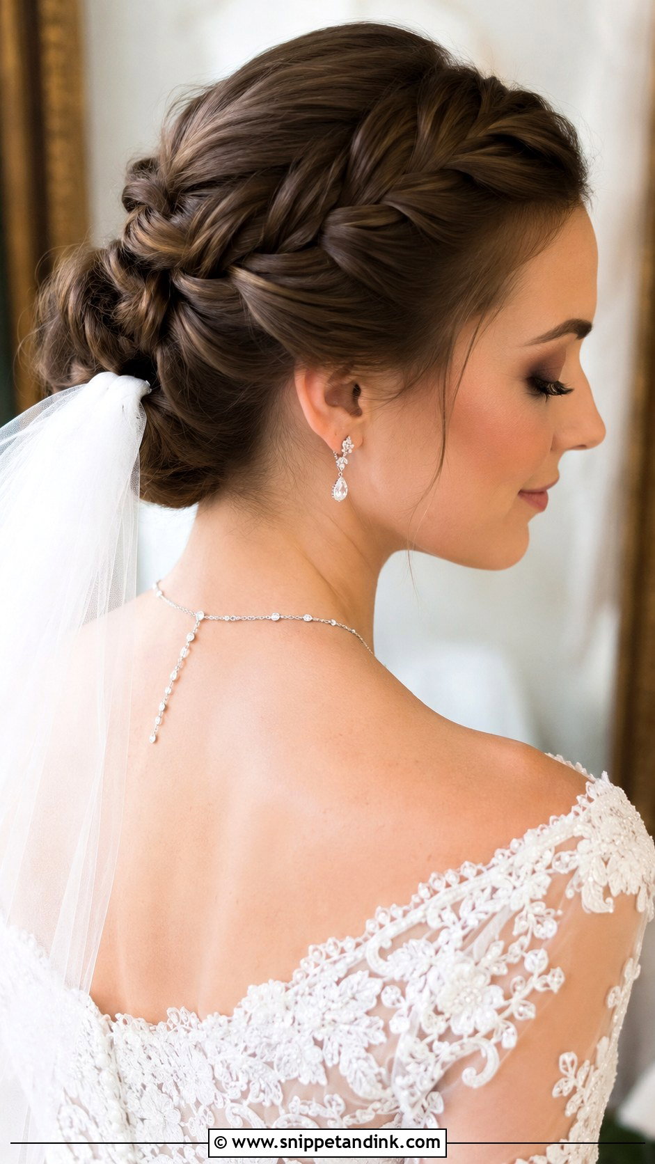 French Braid Wedding Updo - Snippet and Ink - 20 Bride Braided Hairstyles