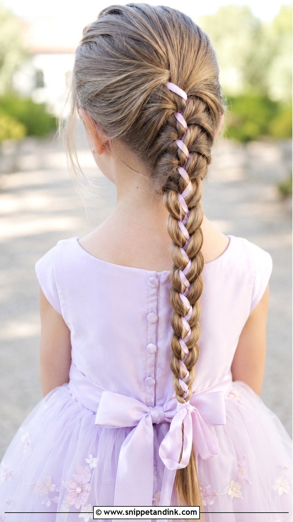 French Braid - Snippet and Ink - 25 Childrens Wedding Hair Ideas