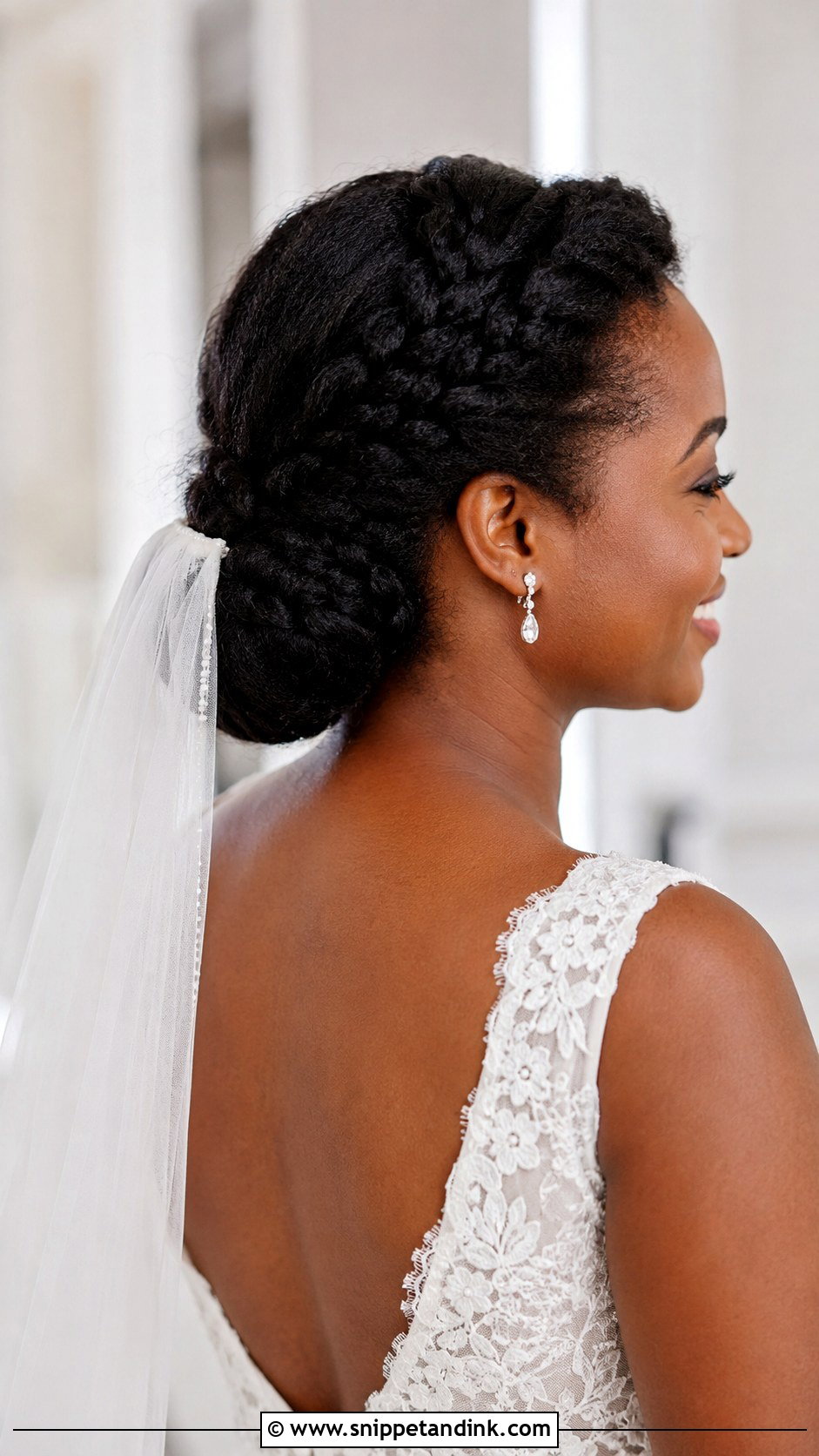 French Braided Low Updo - Snippet and Ink - 20 4c Bridal Hairstyles