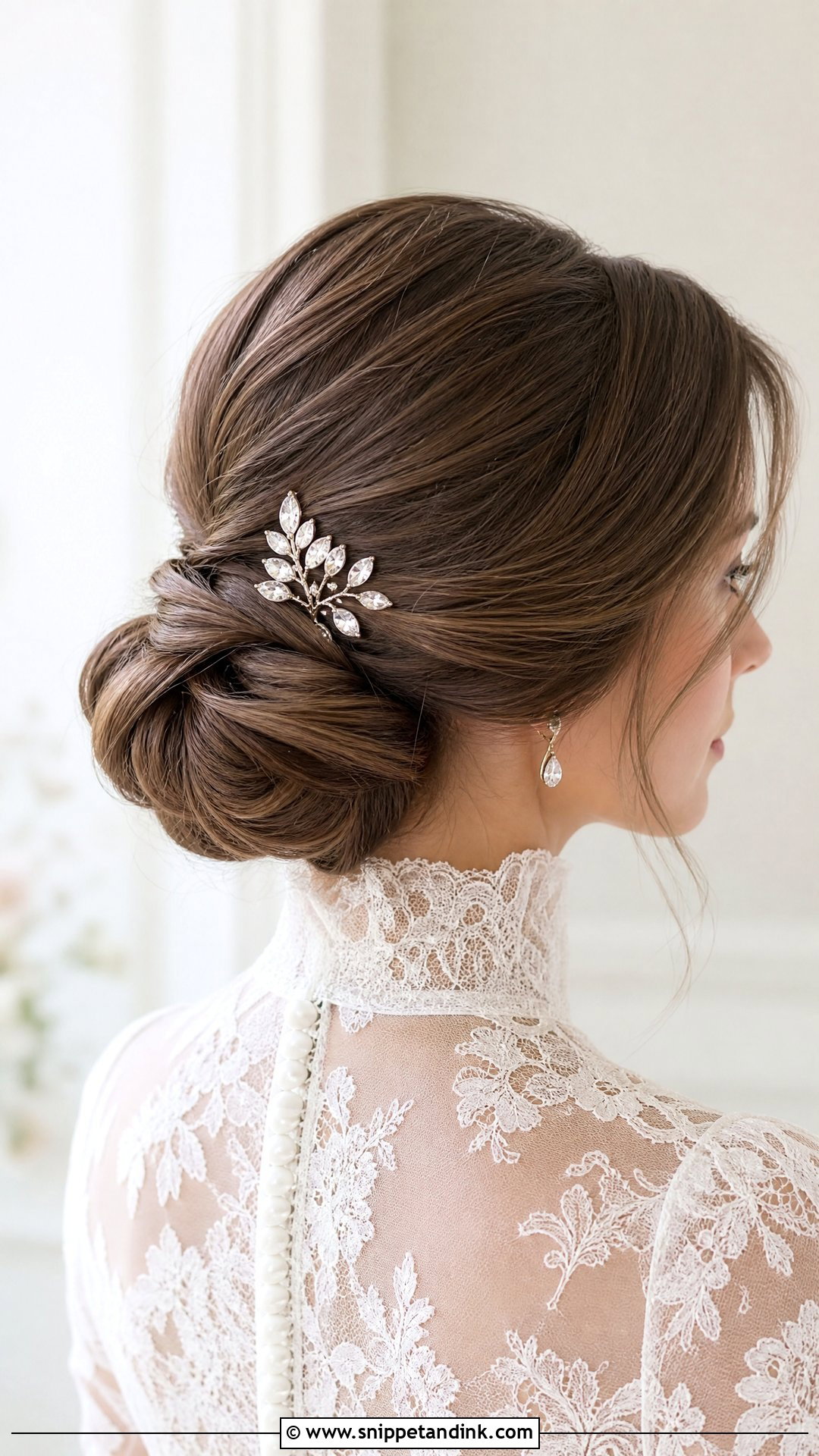 French Bridal Chignon - Snippet and Ink - 15 Bridal Hair Chignon Ideas