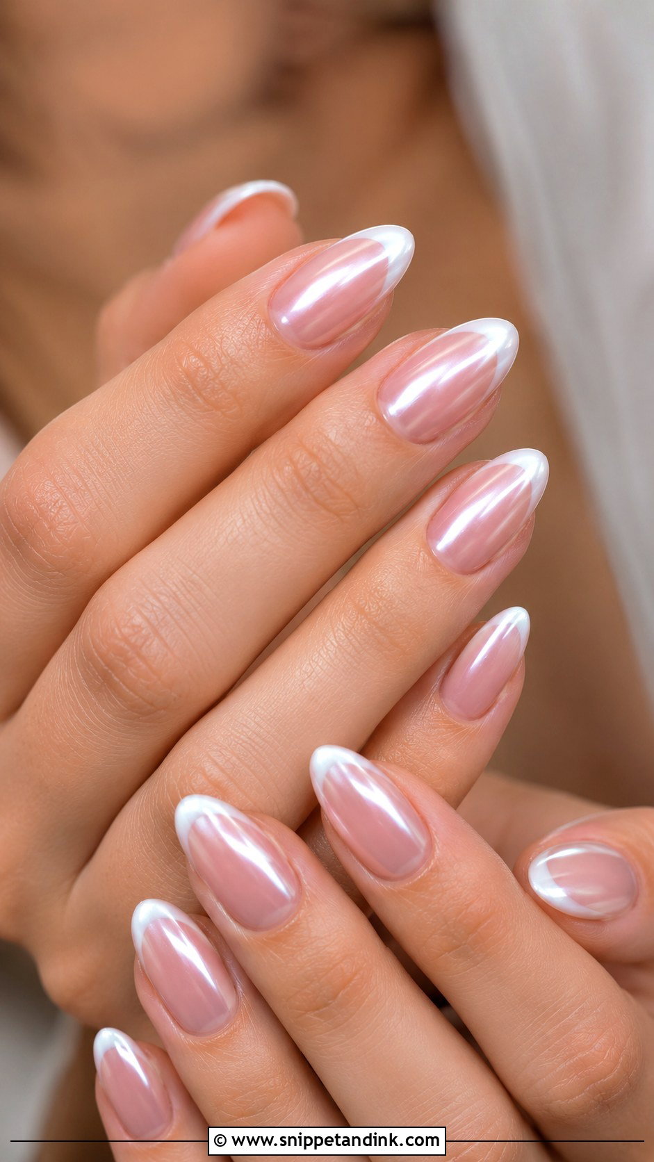 French Chrome Bride Nails - Snippet and Ink - 20 Bride Chrome Nails