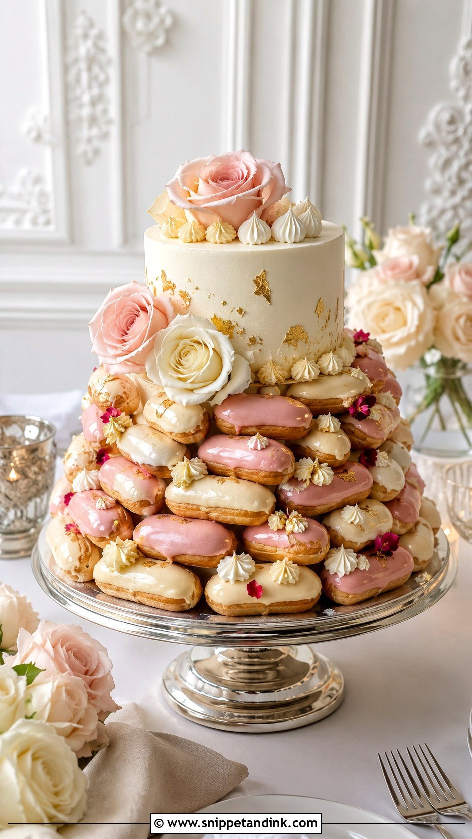 French Eclair Wedding Cake - Snippet and Ink - 25 French Style Wedding Cake Ideas