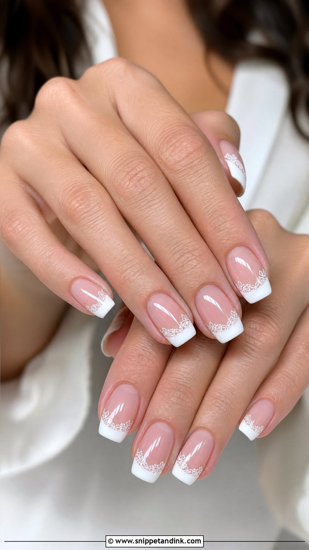 French Lace Wedding Nails - Snippet and Ink - 25 Lace Wedding Nails