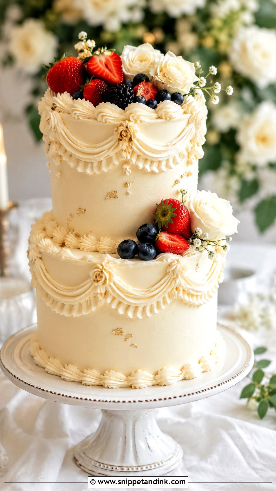French Lavender Wedding Cake - Snippet and Ink - 25 French Style Wedding Cake Ideas