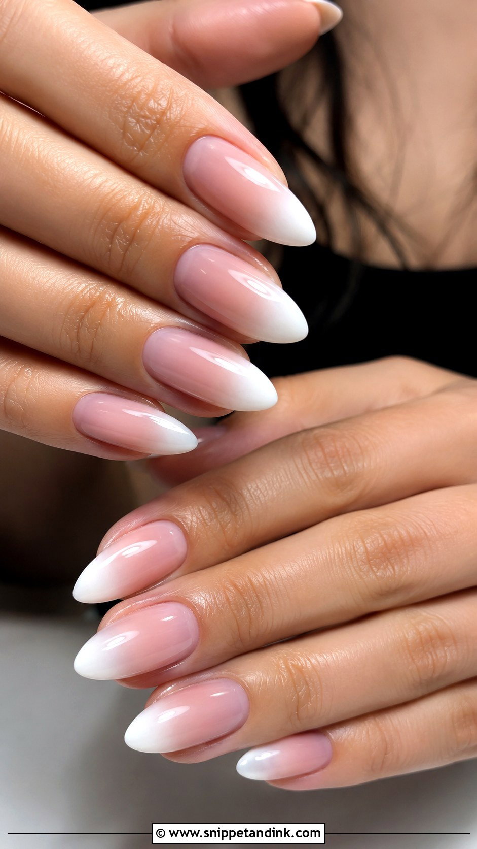 French Ombre Bridal Nail Extensions - Snippet and Ink - 30 Bridal Nail Extension Designs