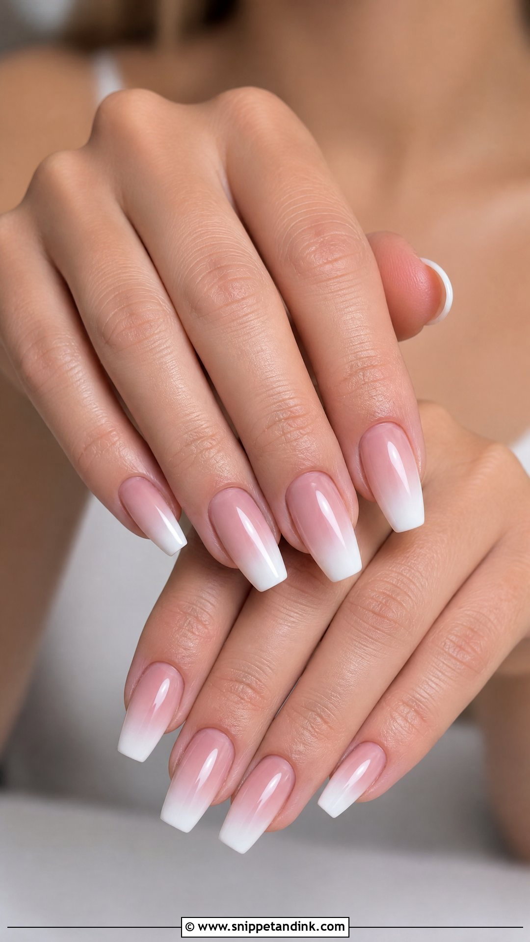 French Ombre Engagement Nails - Snippet and Ink - 35 Engagement Nails Ideas