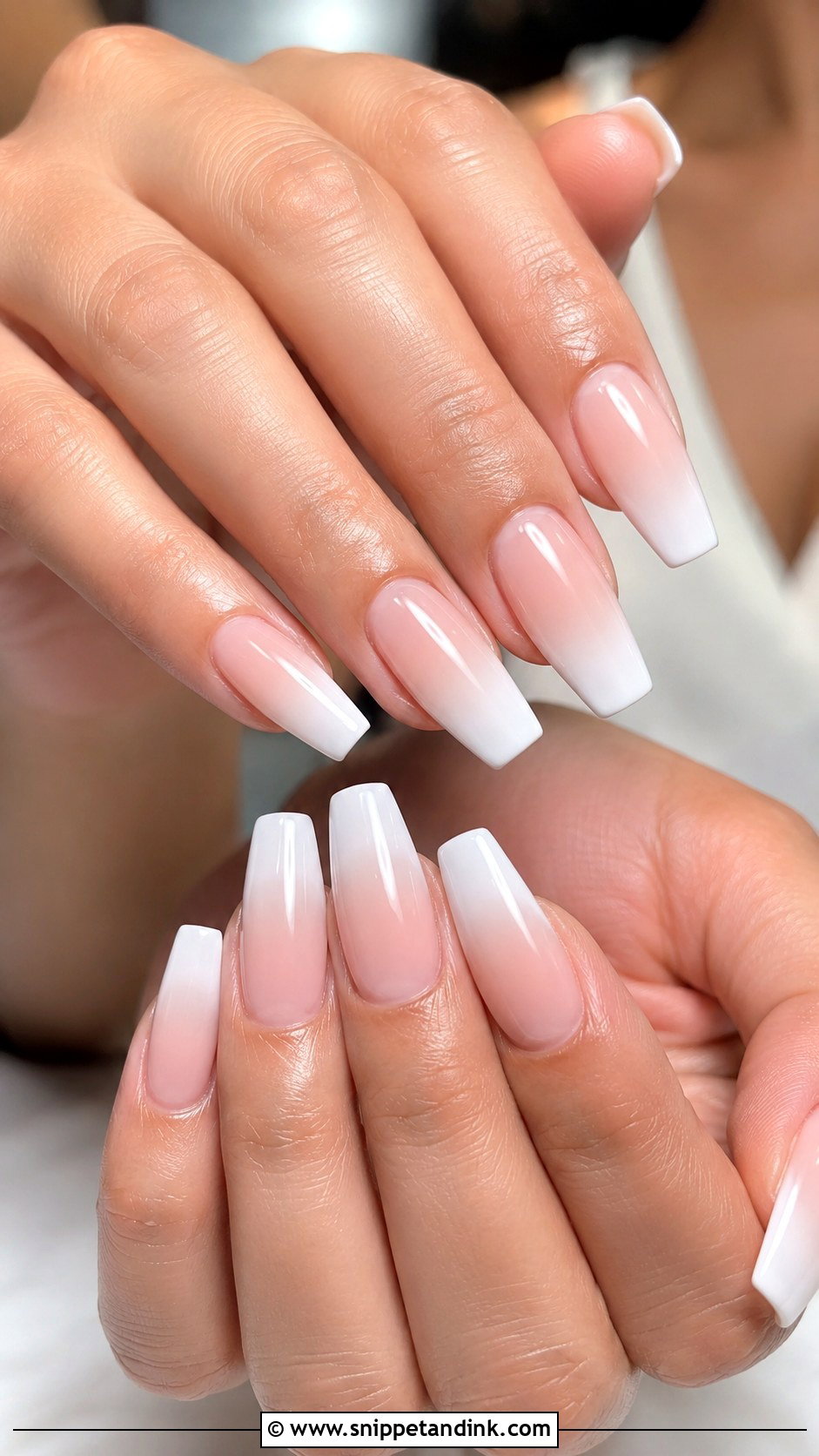 French Ombre Neutral Bridal Nails - Snippet and Ink - 20 Neutral Bridal Nails