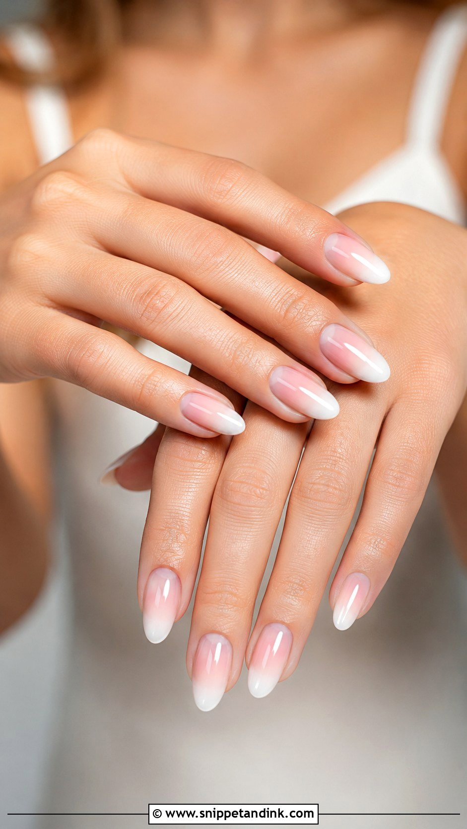 French Ombre Wedding Nails - Snippet and Ink - 20 Nails for Bride Wedding Day 2025