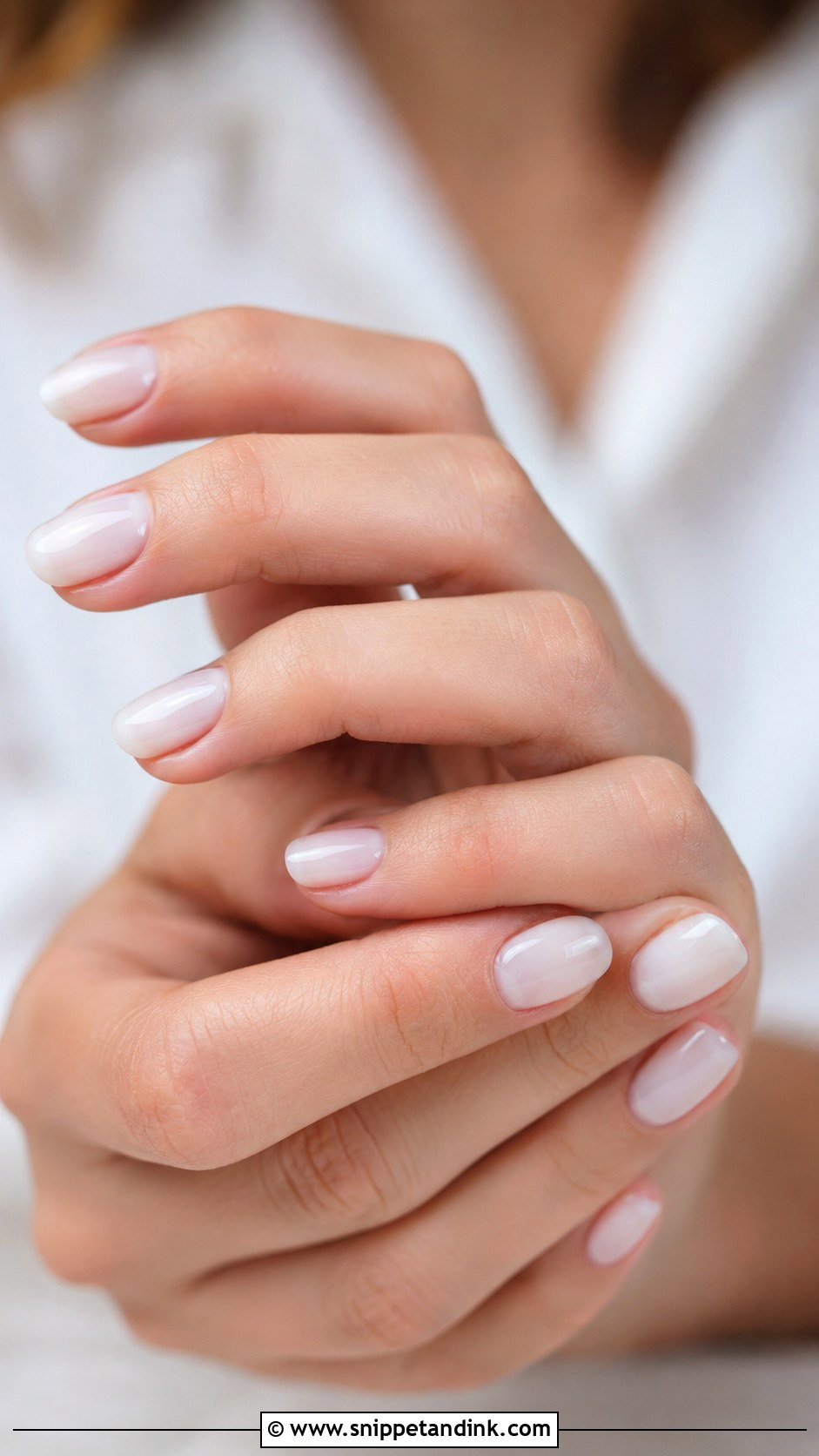 French Ombre Wedding Nails - Snippet and Ink - 20 Simple Wedding Day Nails for Bride