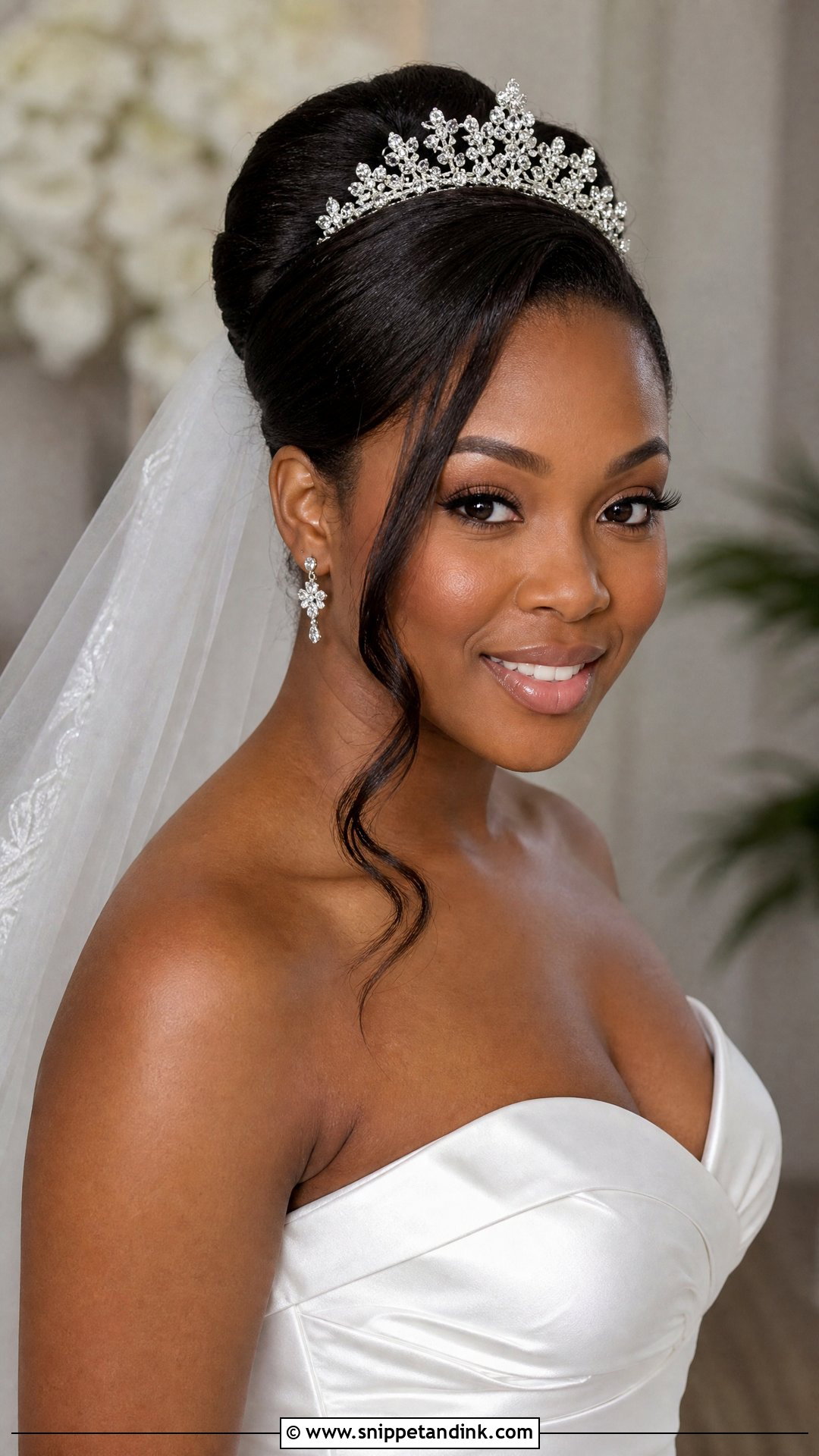 French Roll Updo for Black Brides - Snippet and Ink - 25 Bridal Hair Black Women Ideas