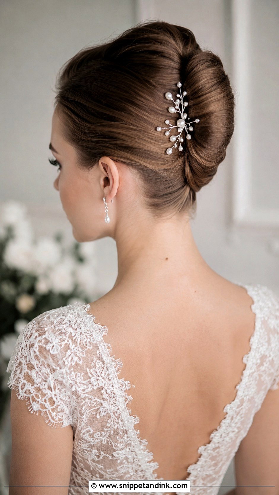 French Roll for Elopement - Snippet and Ink - 20 Elopement Hair Ideas