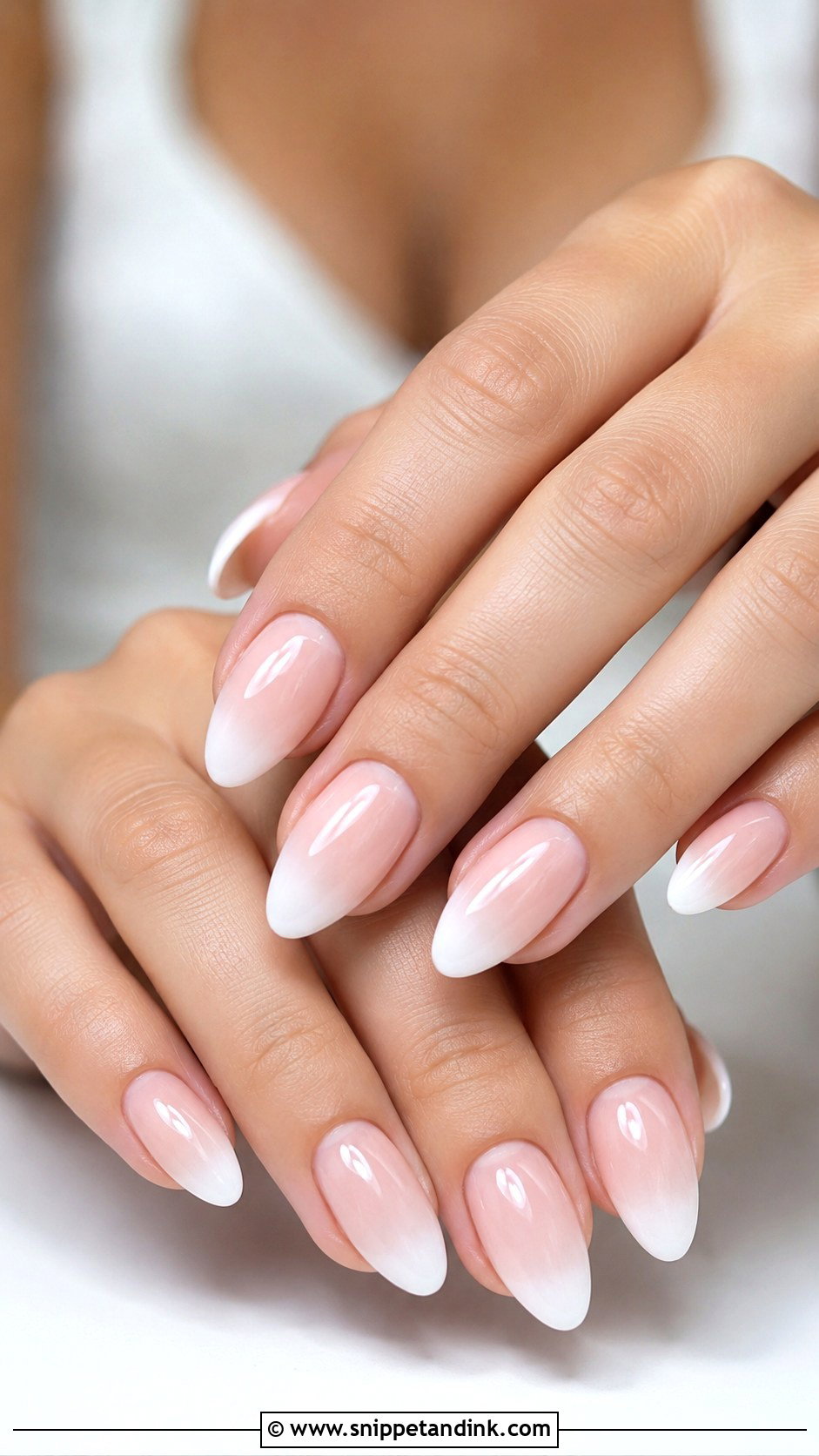 French Tip Almond Wedding Nails - Snippet and Ink - 20 Almond Shape Wedding Nails Bride