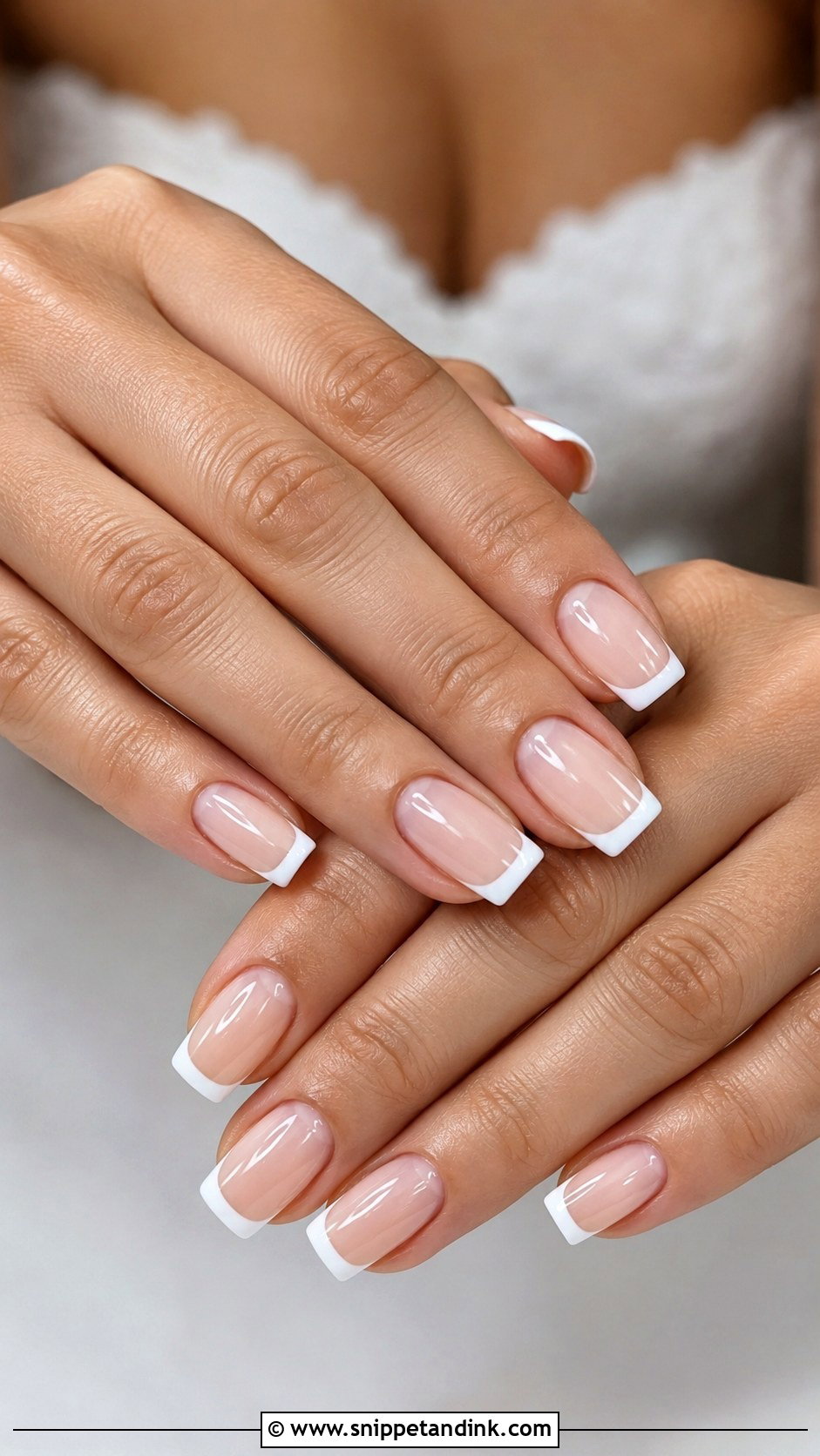French Tip Bridal Nail Extensions - Snippet and Ink - 20 Bridal Nail Extensions Brides Ideas