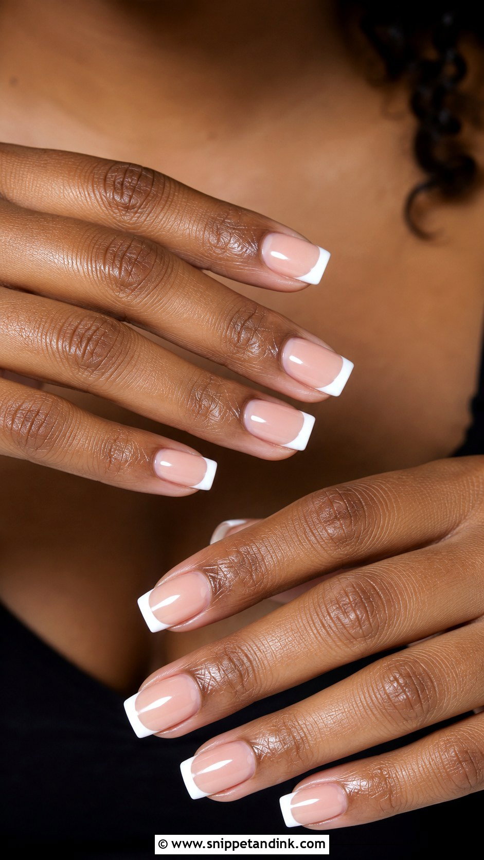 French Tip Bridal Nails For Black Women - Snippet and Ink - 20 Bridal Nails Black Women