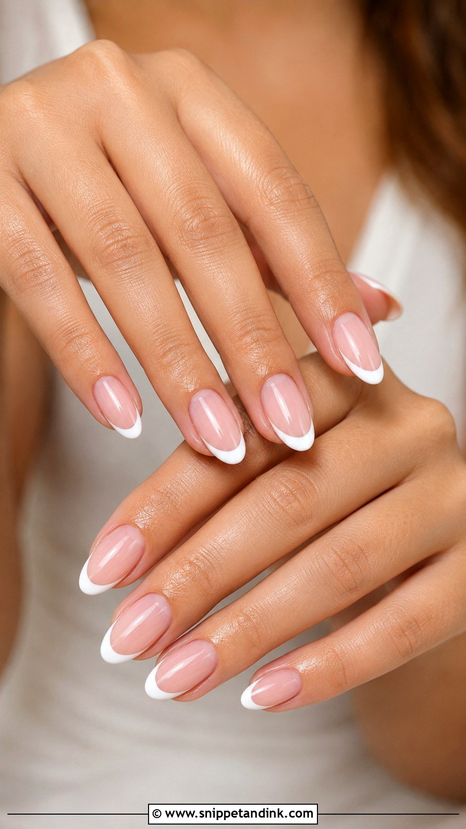 French Tip Bridal Nails - Snippet and Ink - 20 Bridal Wedding Nail Designs
