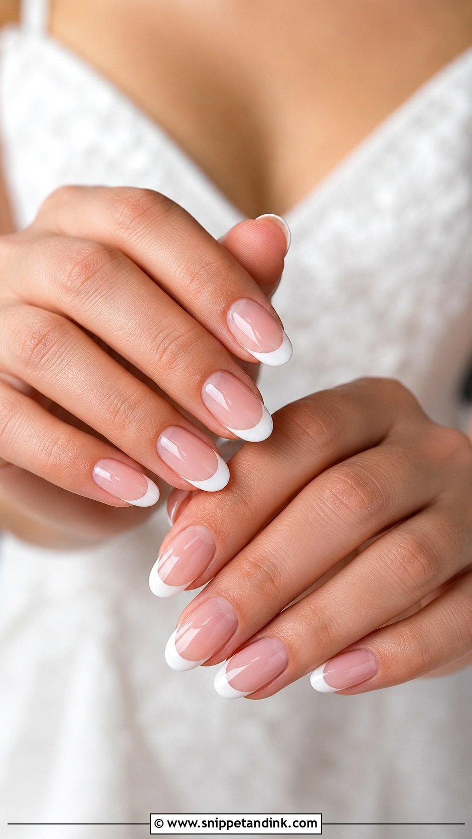 French Tip Bride Nail Extension - Snippet and Ink - 20 Nail Extension for Bride Ideas