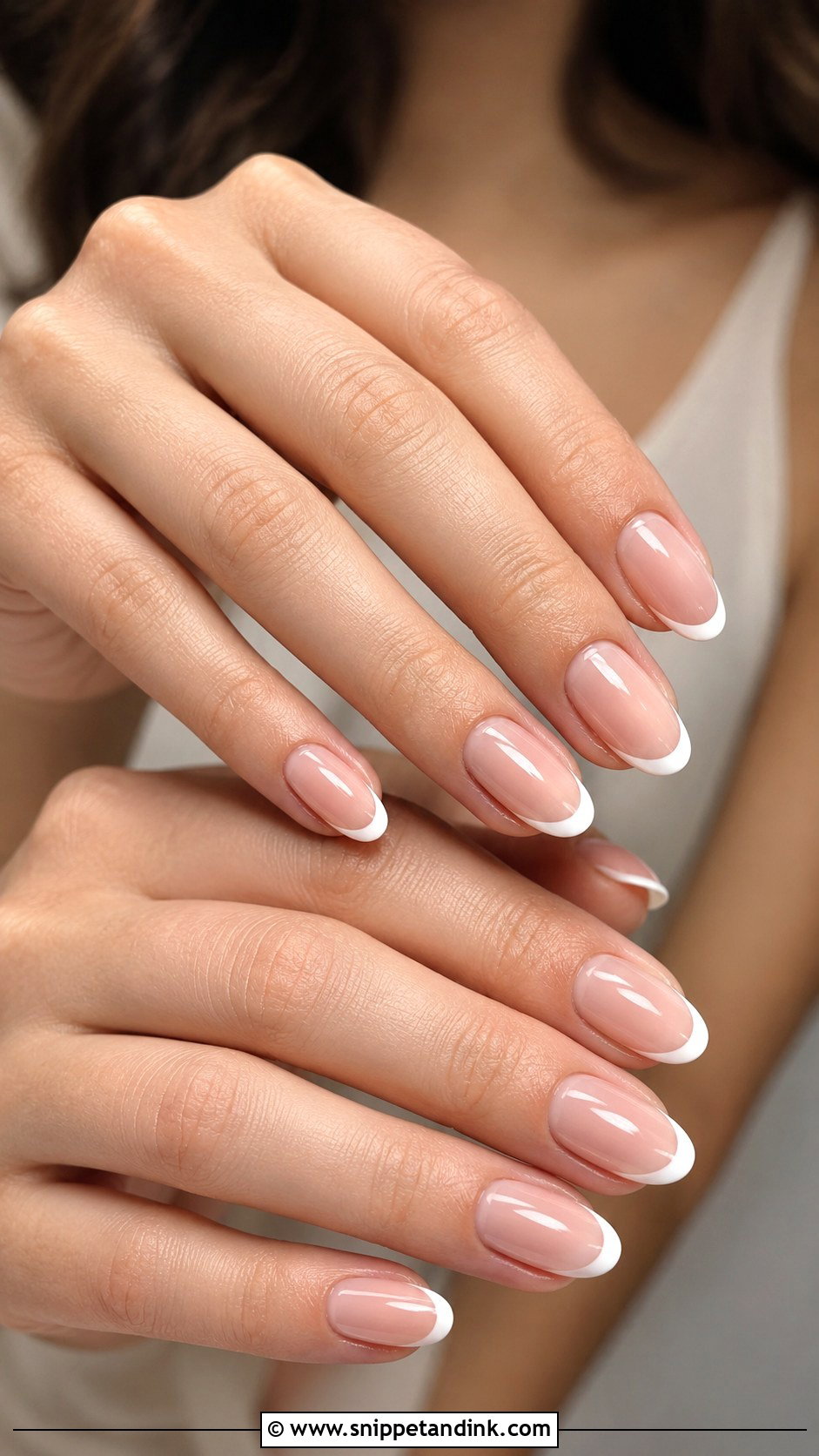 French Tip Bridesmaid Nails - Snippet and Ink - 20 Bridesmaid Wedding Nails