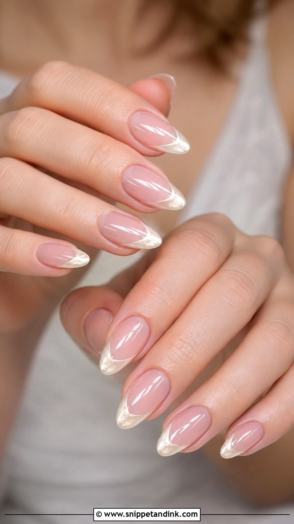 French Tip Cat Eye Bridal Wedding Nails - Snippet and Ink - 20 Cat Eye Bridal Wedding Nails