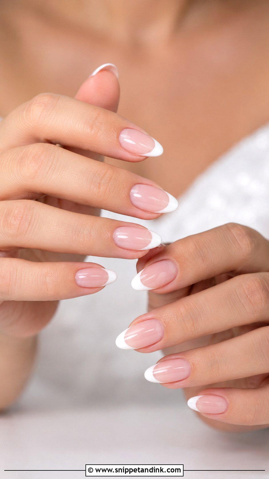 French Tip Gel Nails For Bride Wedding - Snippet and Ink - 20 Gel Nails for the Bride Wedding