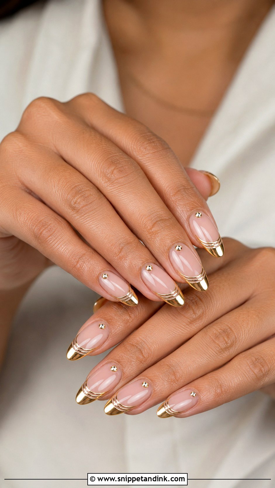 French Tip Indian Wedding Nails - Snippet and Ink - 30 Indian Wedding Nails