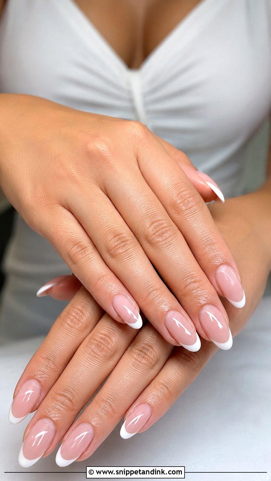 French Tip Press On Wedding Nails - Snippet and Ink - 20 Press on Wedding Nails
