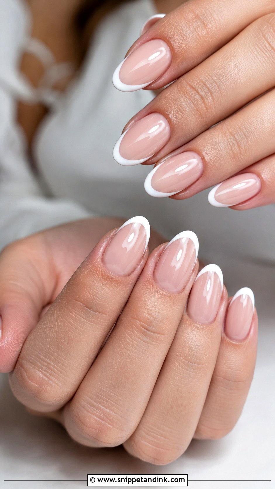 French Tip Spring Bridal Nails - Snippet and Ink - 20 Spring Bridal Nails