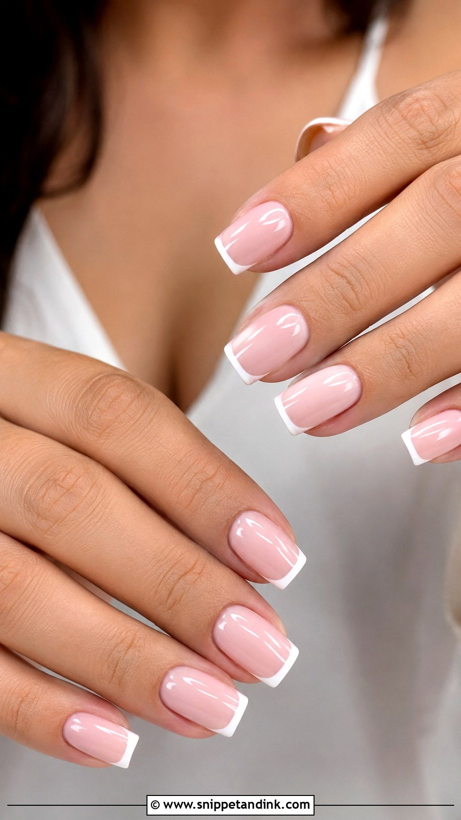 French Tip Square Wedding Nails - Snippet and Ink - 30 Wedding Nails Square