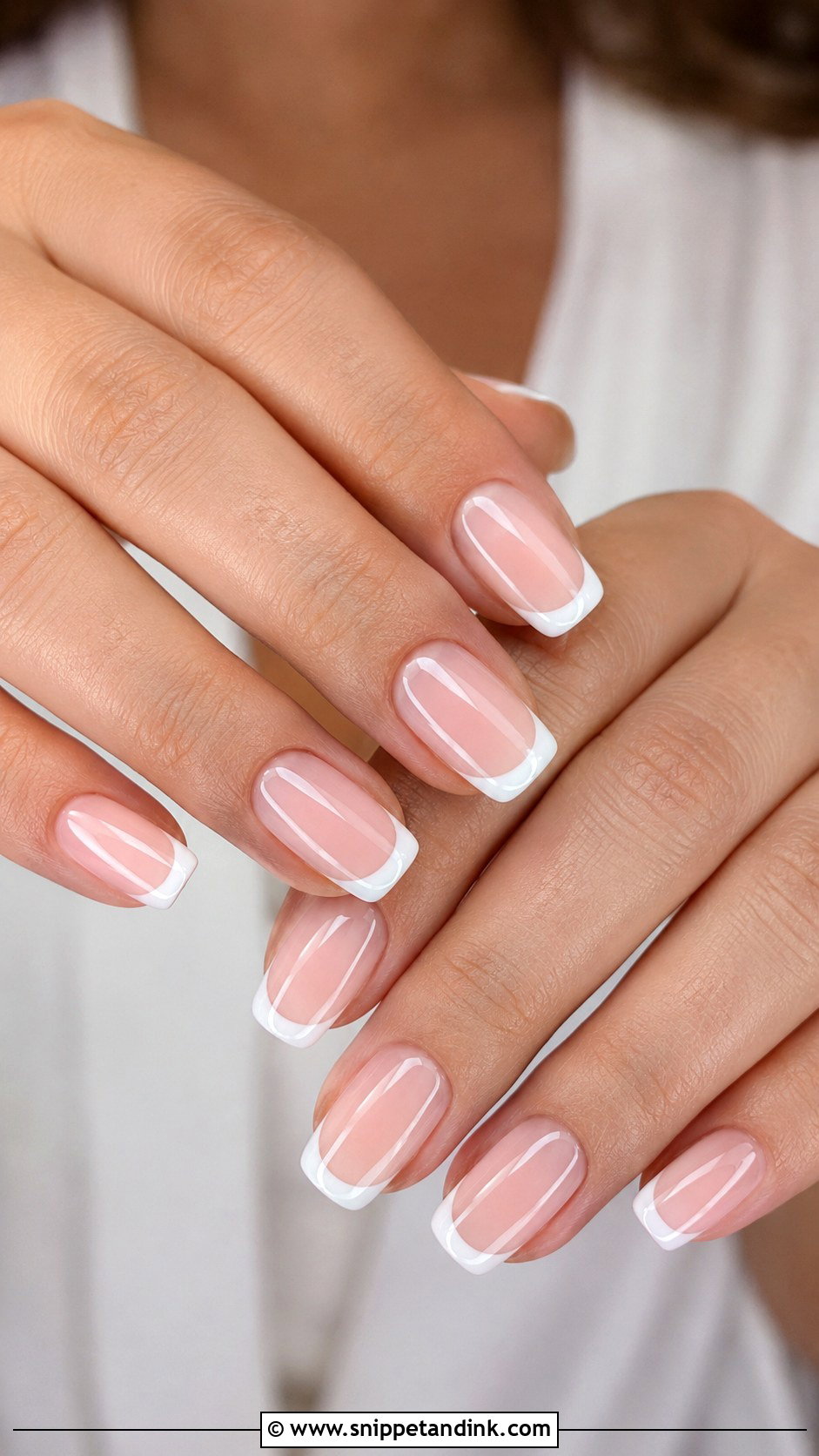 French Tip Squoval Wedding Nails - Snippet and Ink - 20 Squoval Wedding Nails