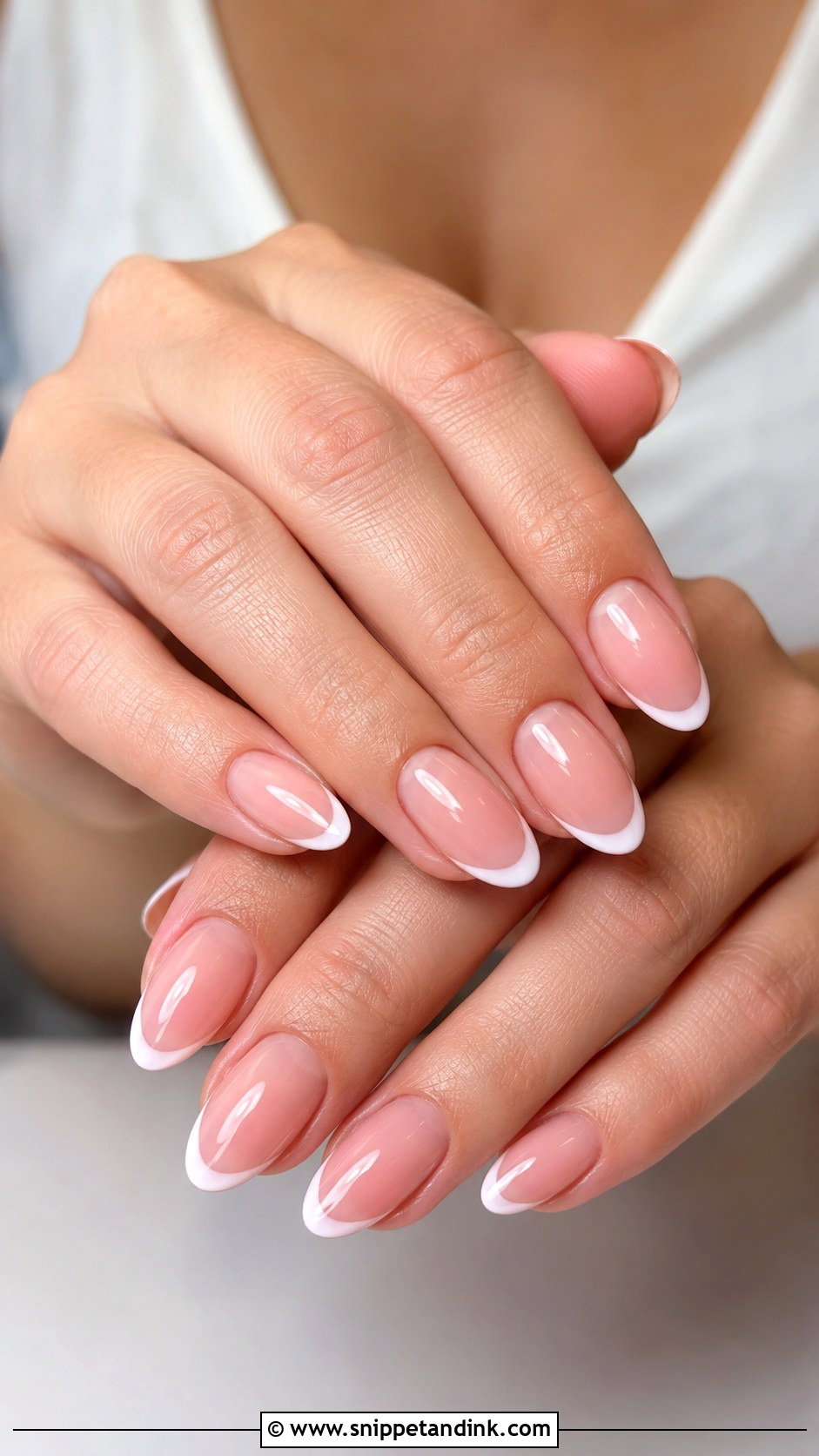 French Tip Wedding Guest Nails - Snippet and Ink - 20 Simple Nails for Wedding Guest