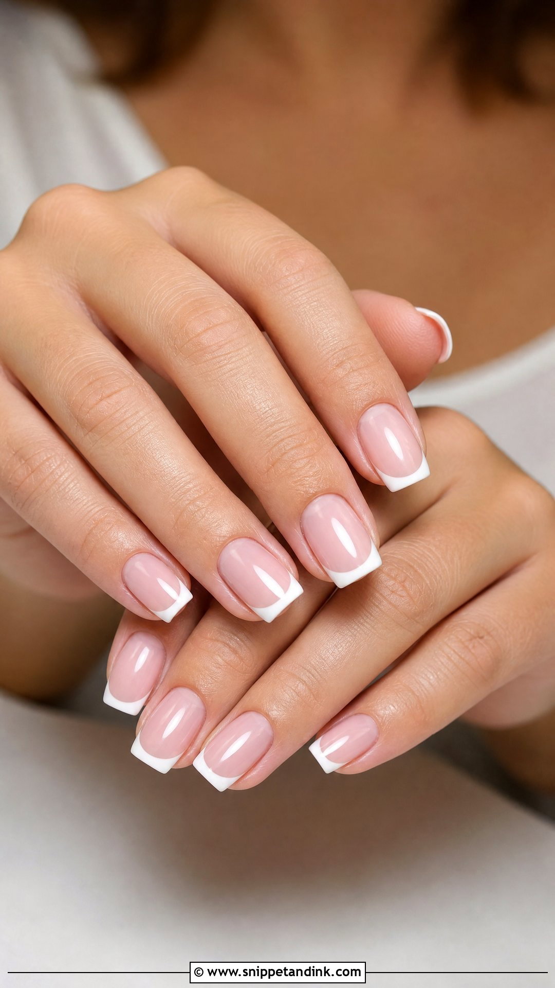French Tip Wedding Guest Nails - Snippet and Ink - 25 Simple Wedding Guest Nails
