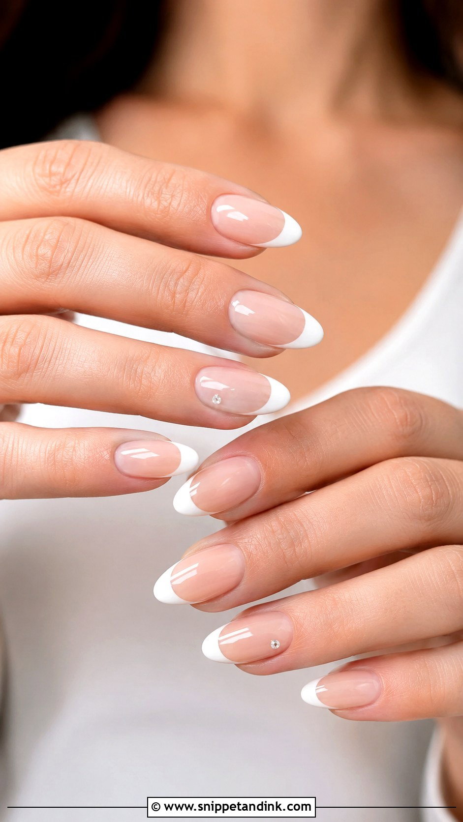 French Tip Wedding Nails - Snippet and Ink - 20 Wedding Nails for Indian Bride
