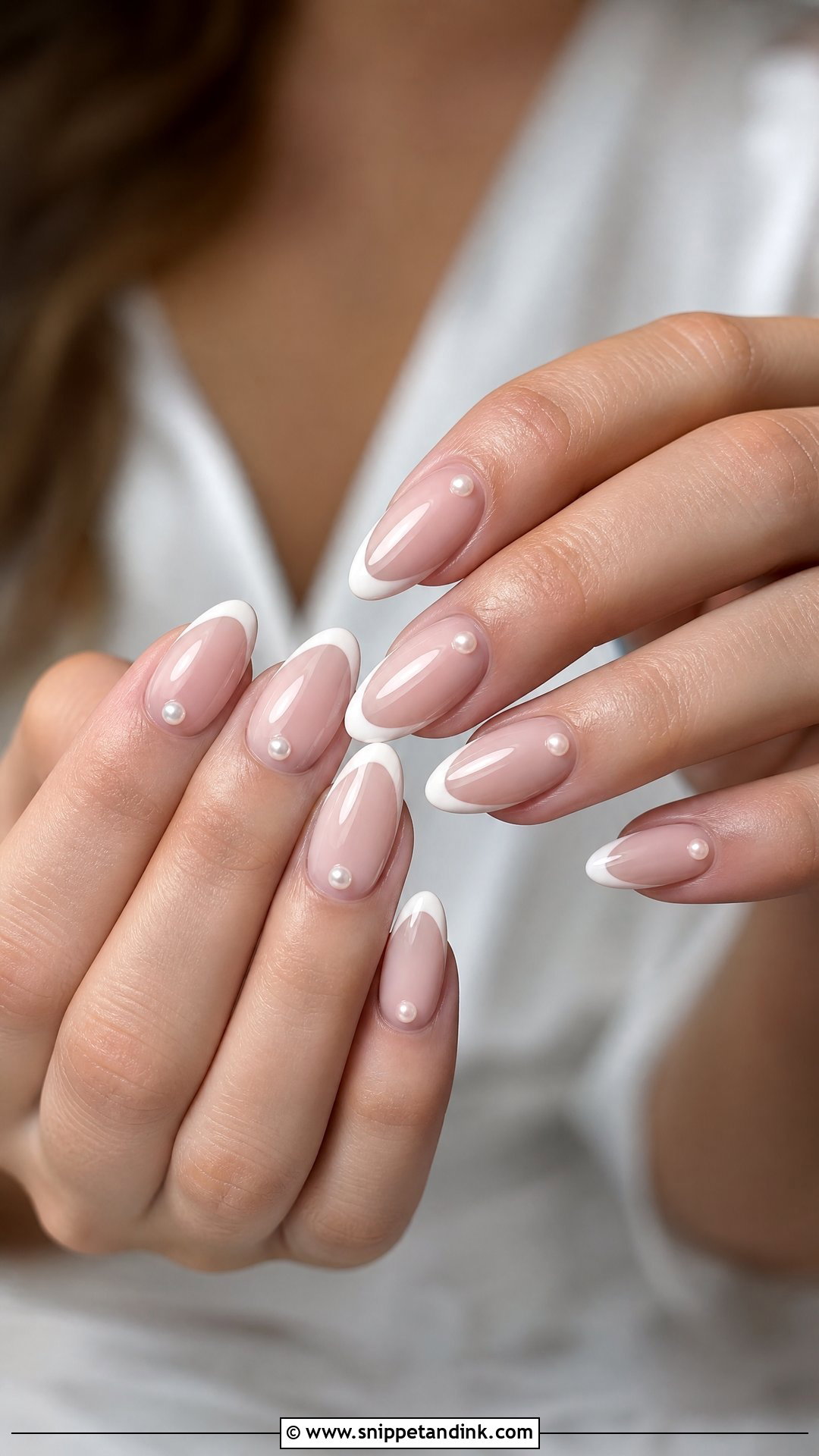French Tip Wedding Nails With Pearls - Snippet and Ink - 25 Cute Wedding Nails