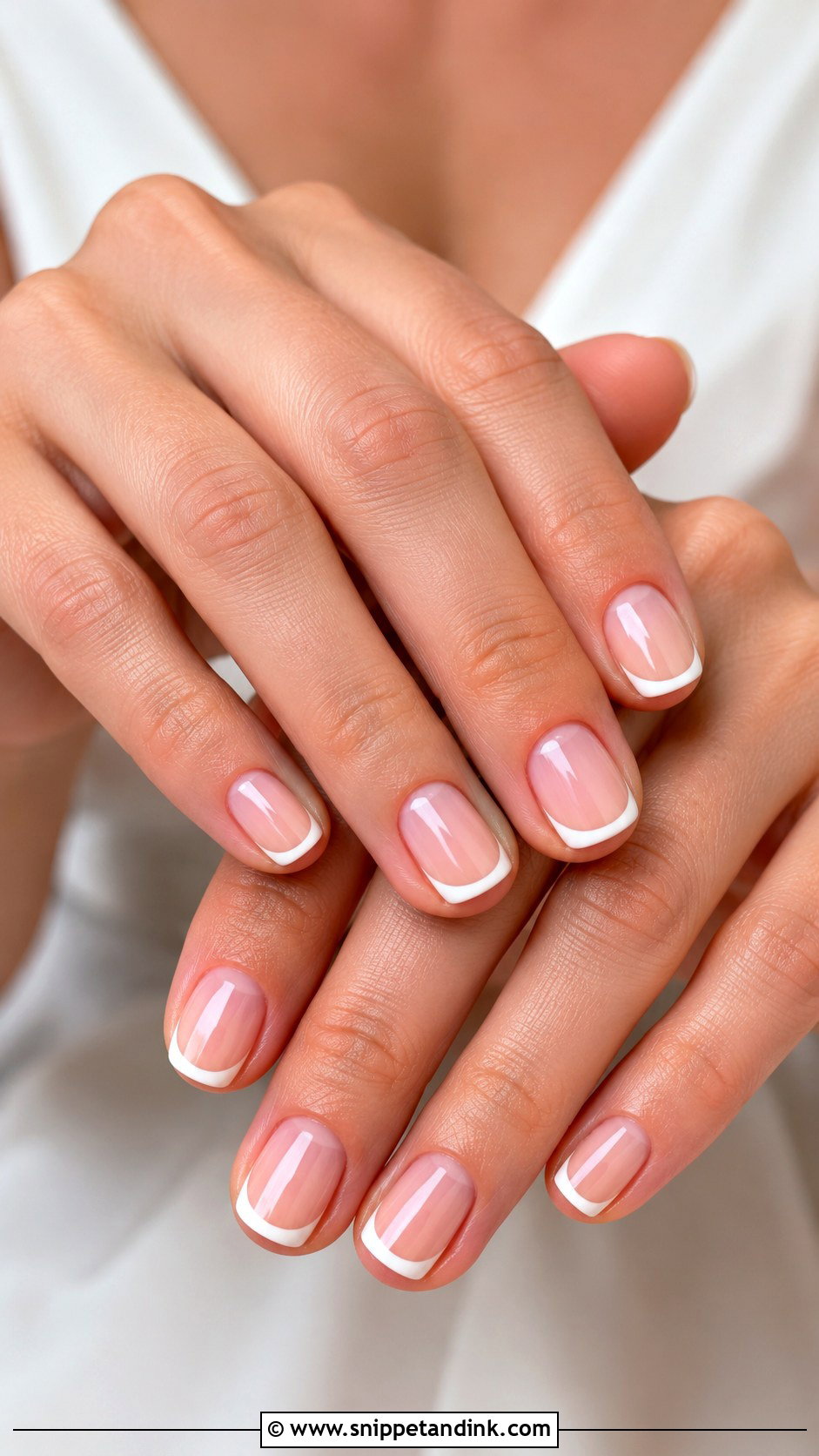 French Tip Winter Wedding Guest Nails - Snippet and Ink - 20 Winter Wedding Nails Guest