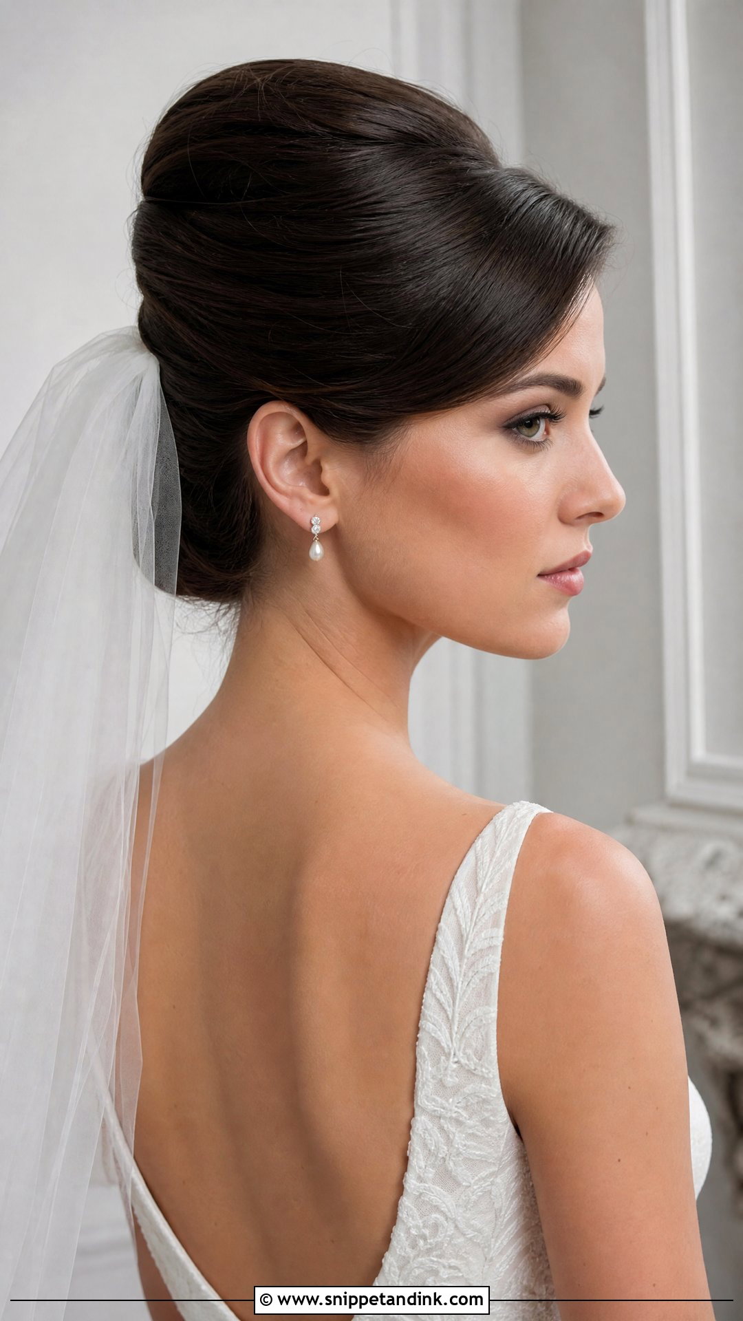 French Twist - Snippet and Ink - 20 Wedding Hairstyles Front View