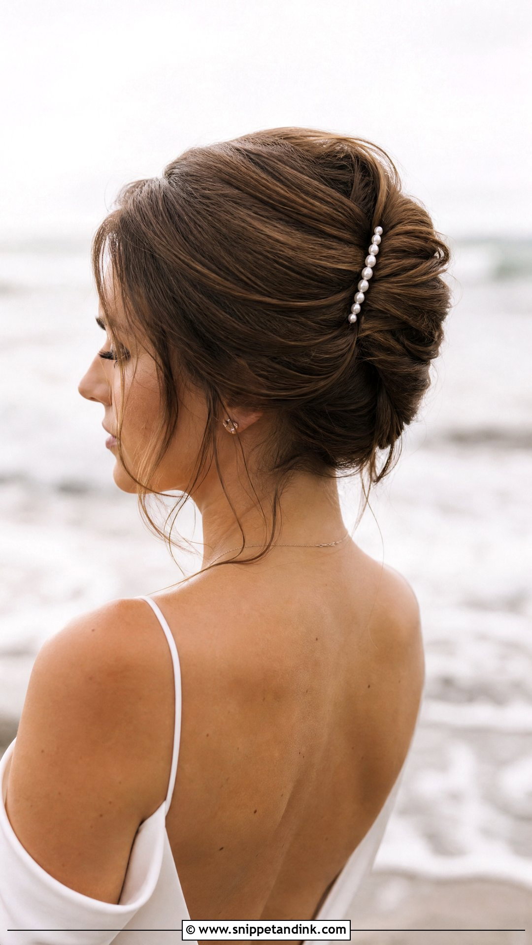French Twist Beach Wedding Updo - Snippet and Ink - 15 Beach Wedding Updo Hairstyles